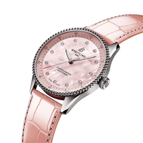 pink breitling watch